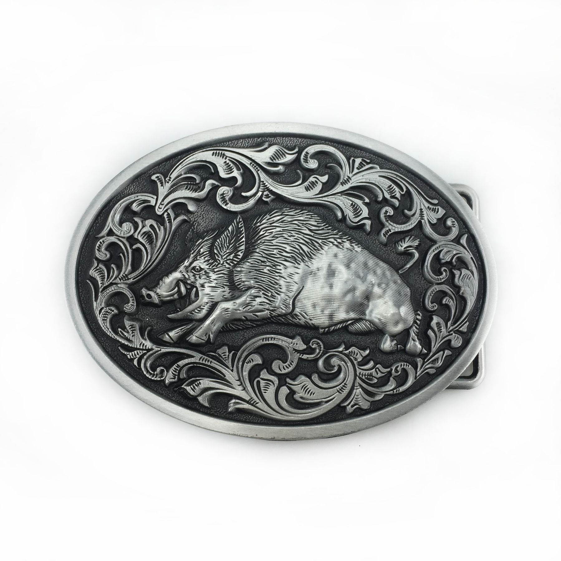 Wholesale vintage metal wild boar belt buckles for men and women Western denim belt buckles