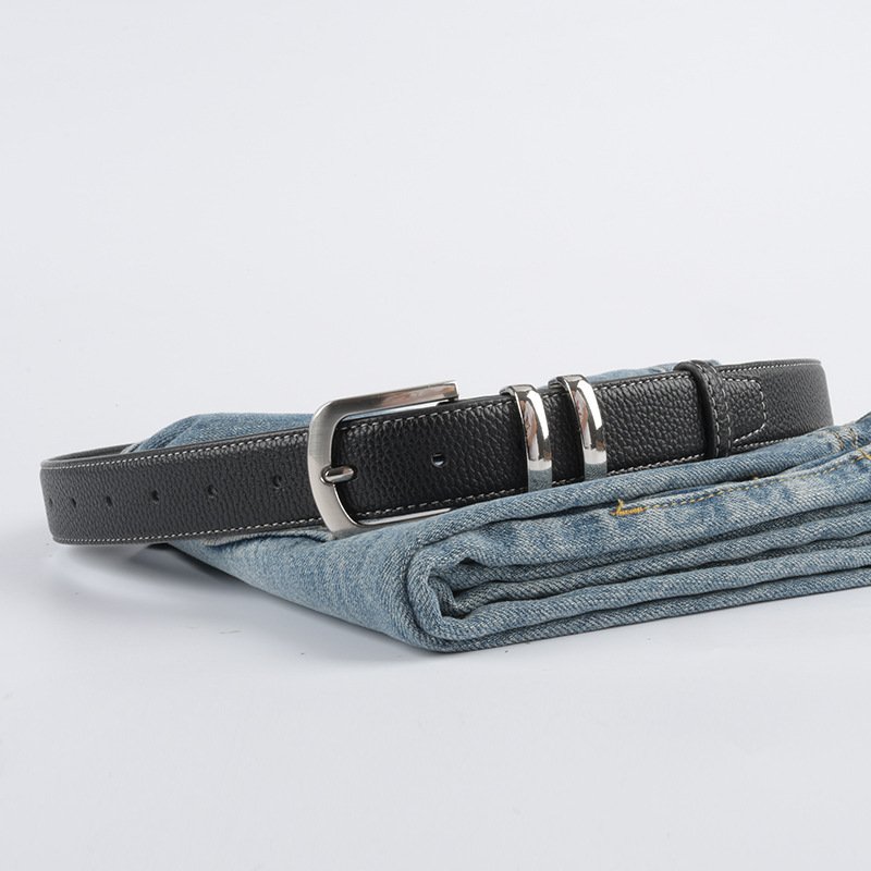 Top High Luxury Pure Cowhide Belt Retro Silver Buckle Genuine Leather Colorful Belt Female Waist Belts Decoration Jeans
