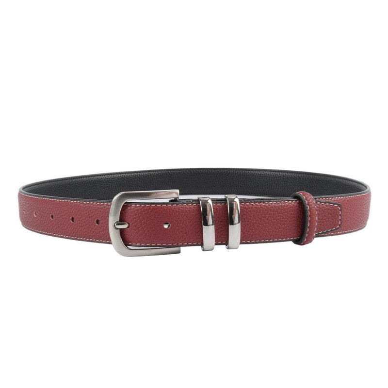Top High Luxury Pure Cowhide Belt Retro Silver Buckle Genuine Leather Colorful Belt Female Waist Belts Decoration Jeans