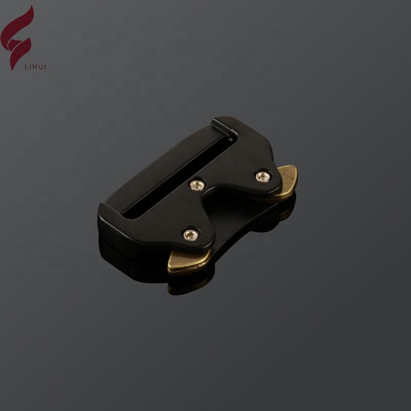 Lihui Automatic Quick Release Metal Shoes Buckle 38mm Zinc Alloy Buckle black metal buckles for shoes