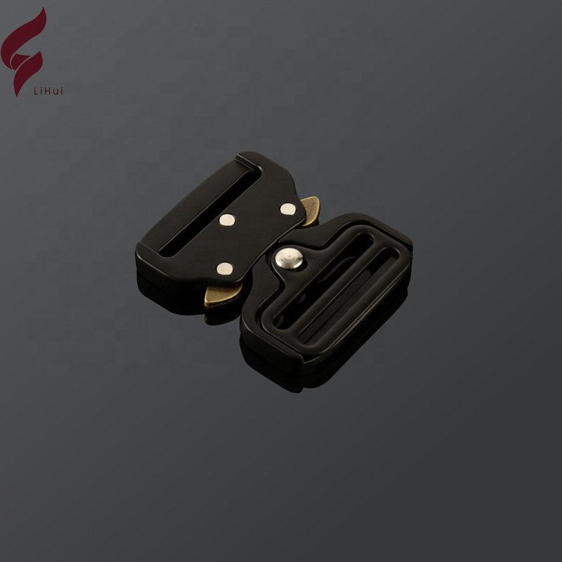 Lihui Automatic Quick Release Metal Shoes Buckle 38mm Zinc Alloy Buckle black metal buckles for shoes