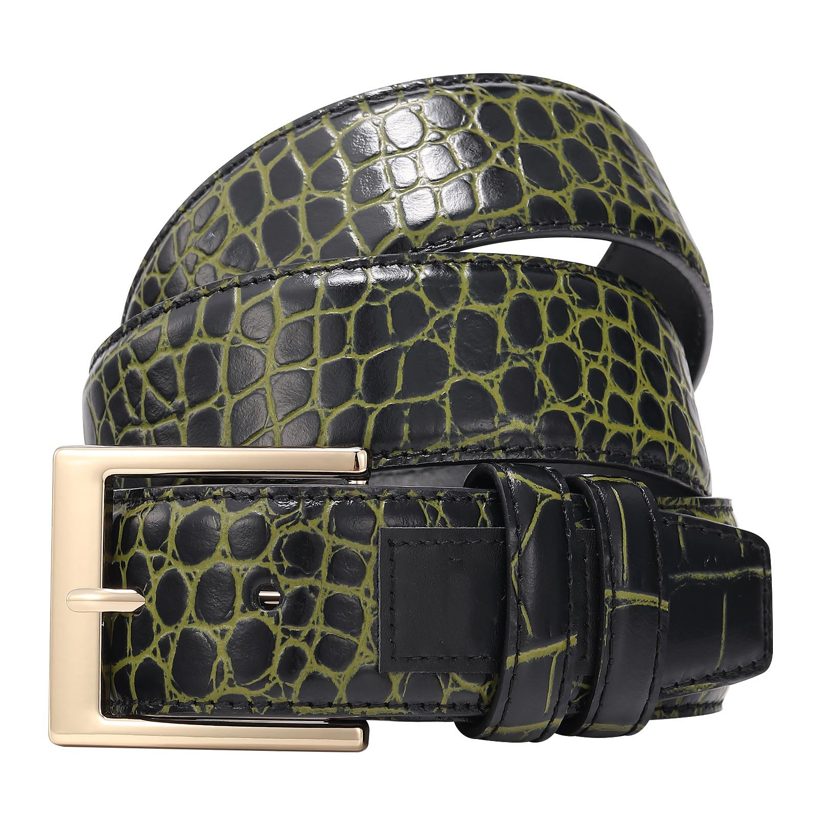 New Design Hot Sell Crocodile Custom Fashion Genuine Leather Pin Buckle Belt