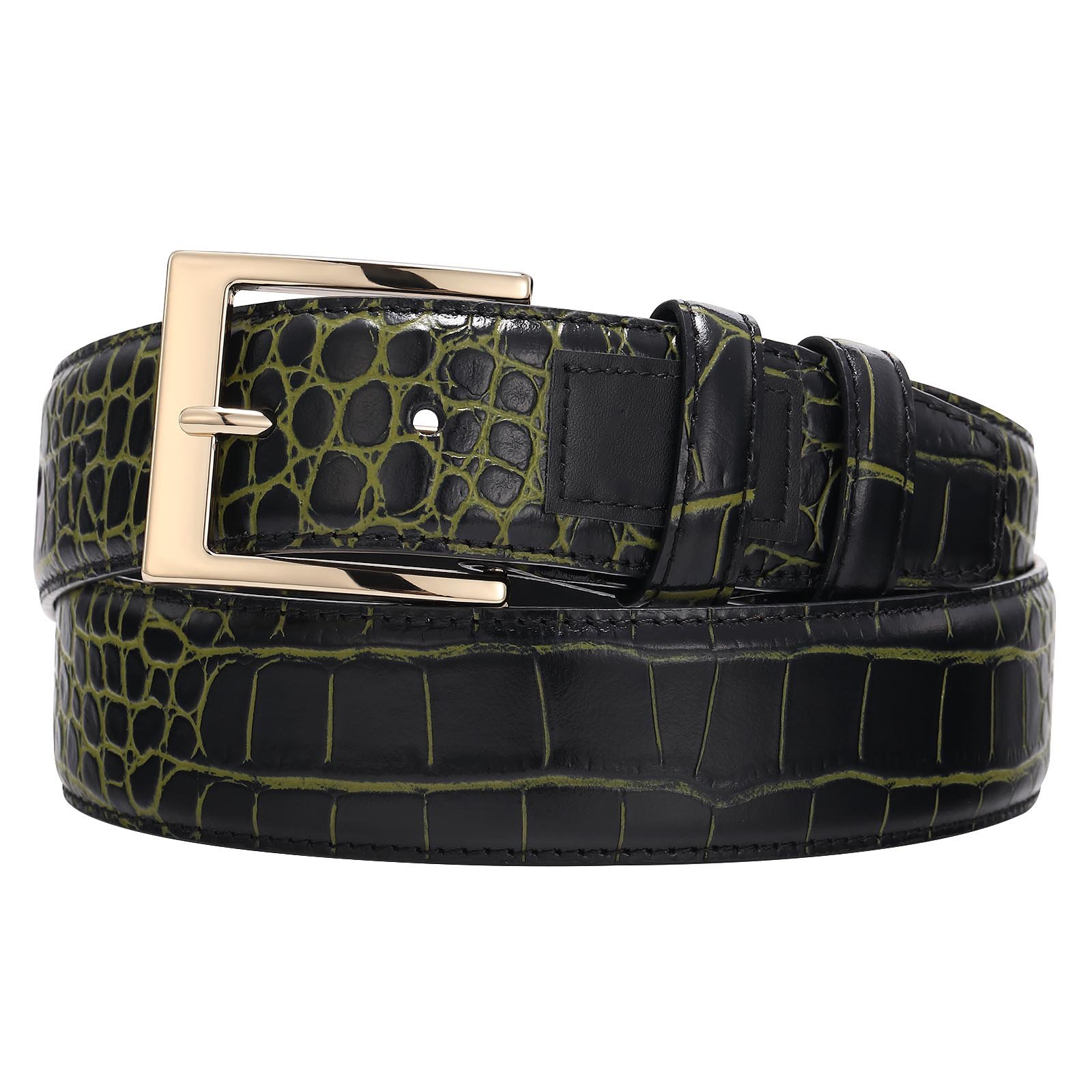 New Design Hot Sell Crocodile Custom Fashion Genuine Leather Pin Buckle Belt