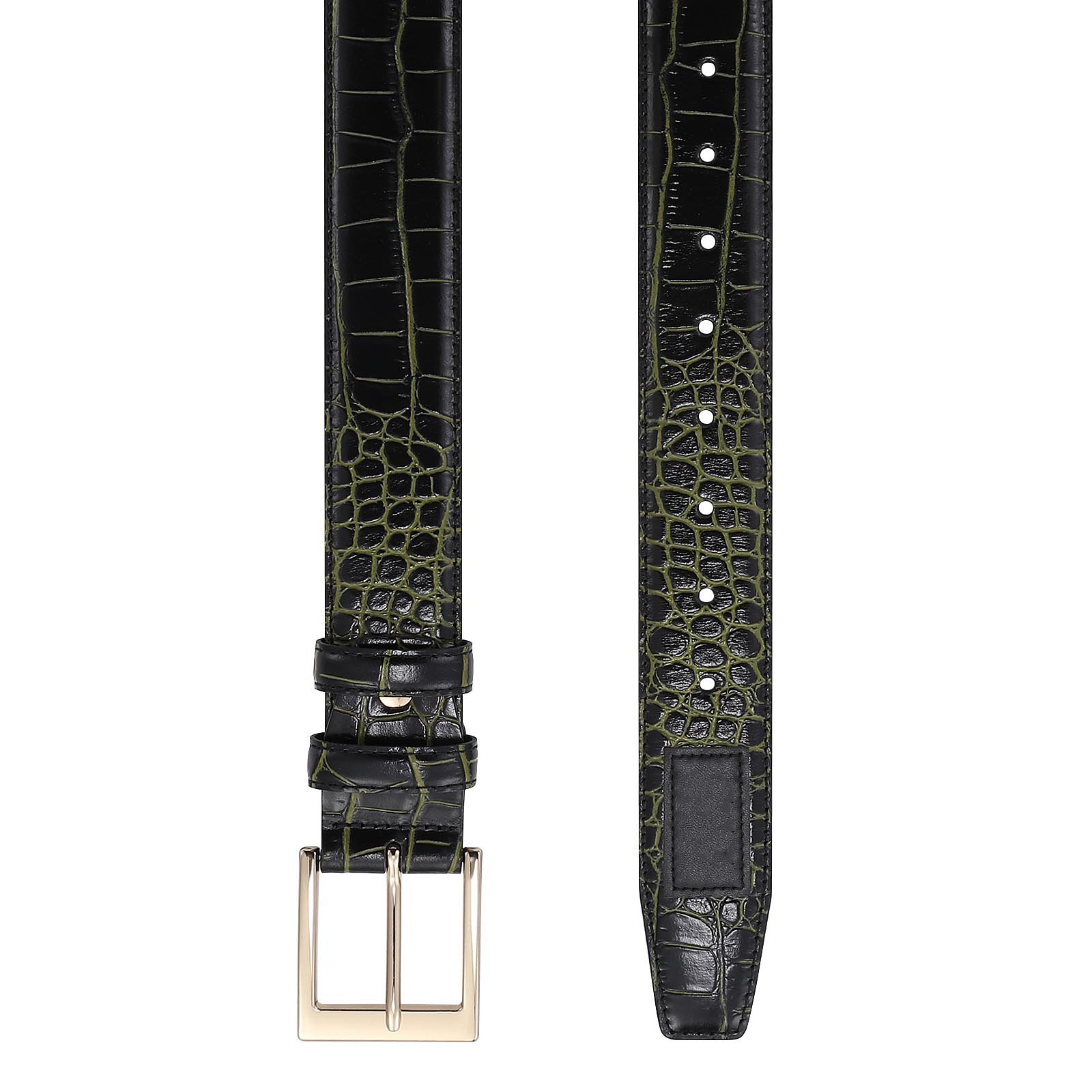 New Design Hot Sell Crocodile Custom Fashion Genuine Leather Pin Buckle Belt