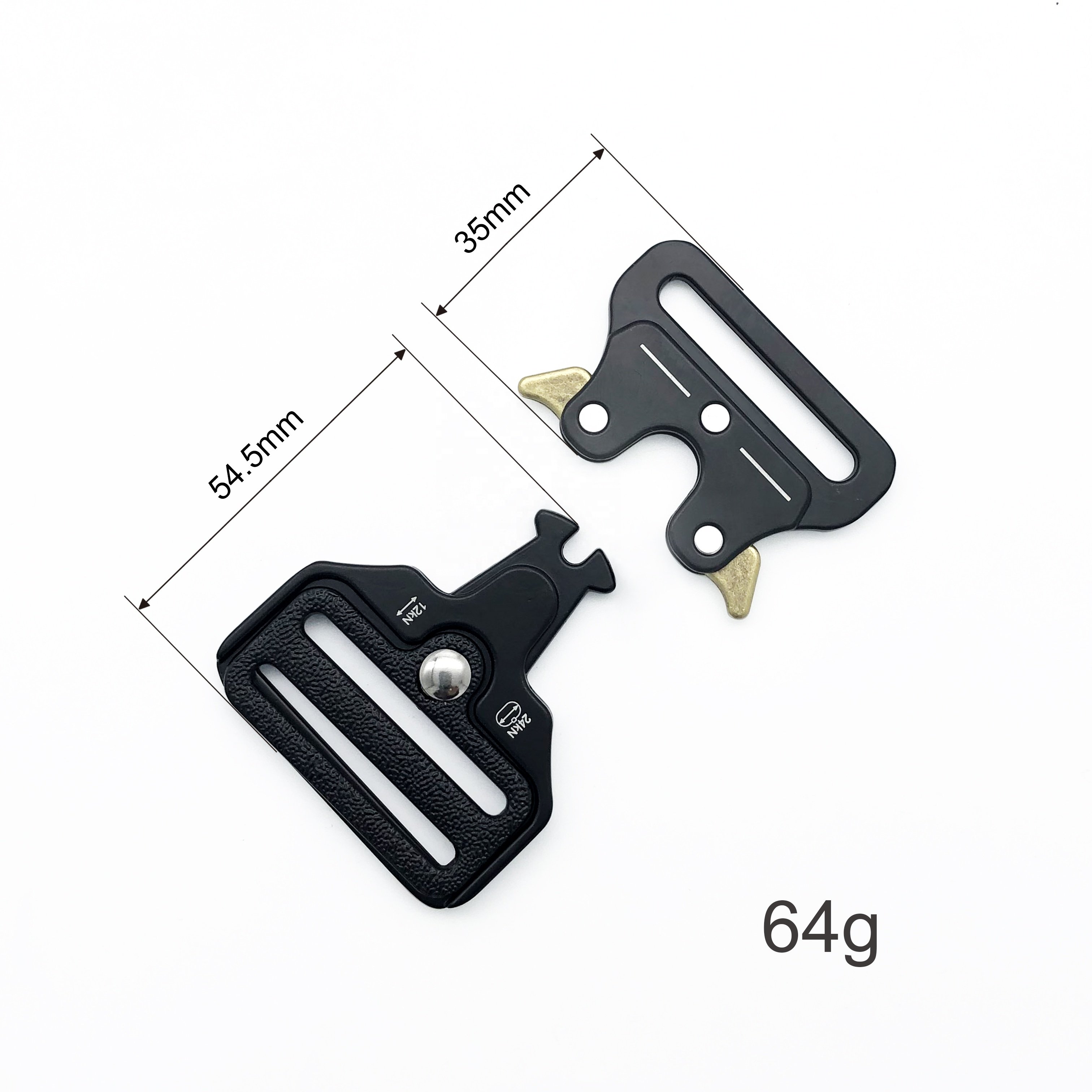 Factory Wholesale Belt Buckle Zinc Alloy Buckle Metal Side Release Buckle 40mm
