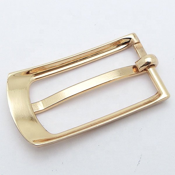 Nickel-Free Lead-Free Pin Style Zinc Alloy Material Casting Hanging Golden Plated Metal Lady's Belt Buckle With Shiny Coating