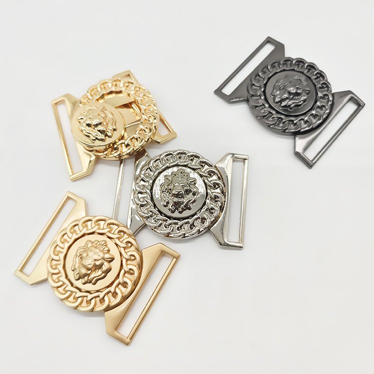 Factory Customized New Design Zinc Alloy Clothing Decoration Buckle Coat Belt Accessories 40mm Auto Release Metal Belt Buckles