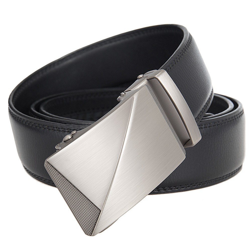 LQbelt fashion men's automatic buckle leather belts for men business wholesale ratchet belt factory custom logo