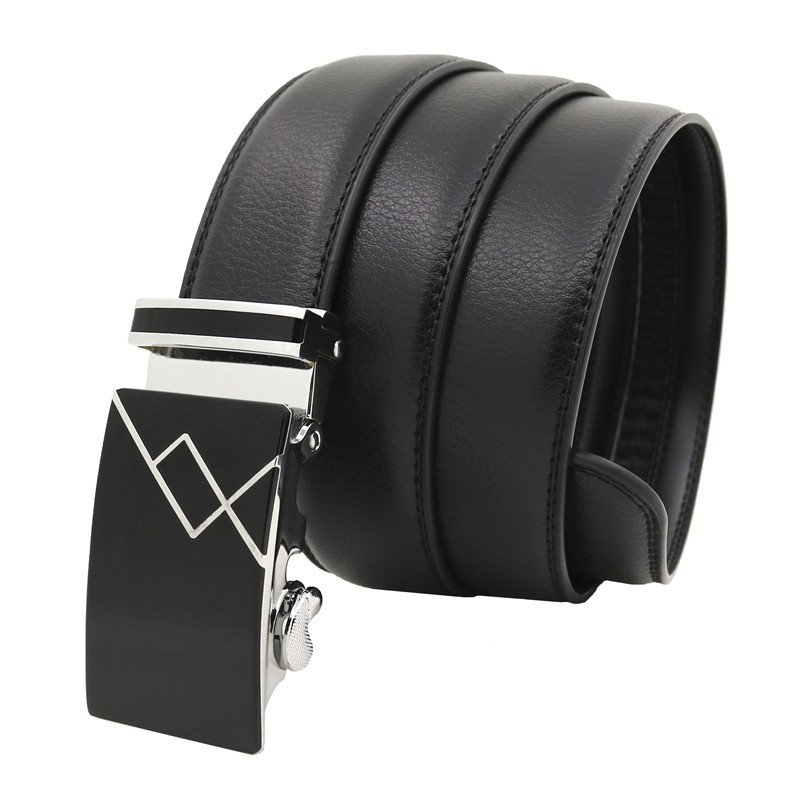 Classic Genuine Leather Belts Men's Automatic Buckle Belt wholesale belts for men stock ratchet LQBelt Factory
