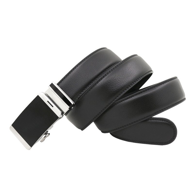 Classic Genuine Leather Belts Men's Automatic Buckle Belt wholesale belts for men stock ratchet LQBelt Factory