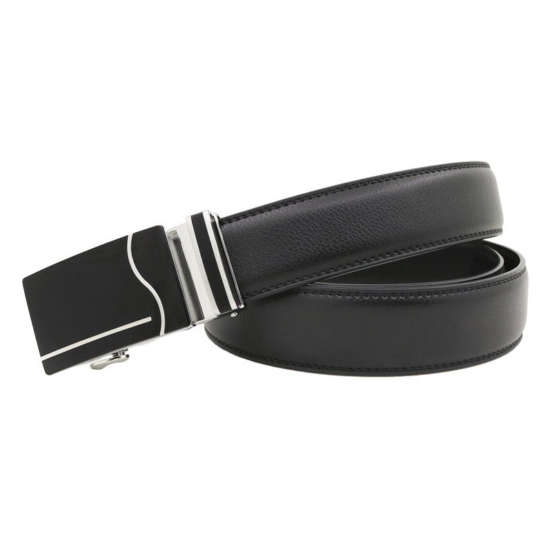 Classic Genuine Leather Belts Men's Automatic Buckle Belt wholesale belts for men stock ratchet LQBelt Factory