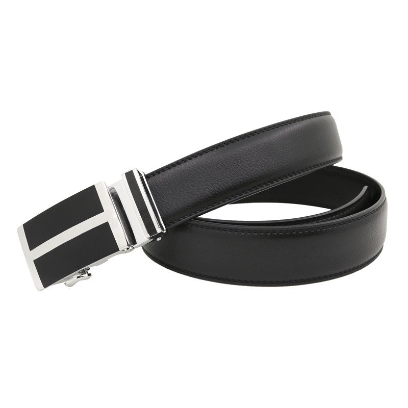 Classic Genuine Leather Belts Men's Automatic Buckle Belt wholesale belts for men stock ratchet LQBelt Factory