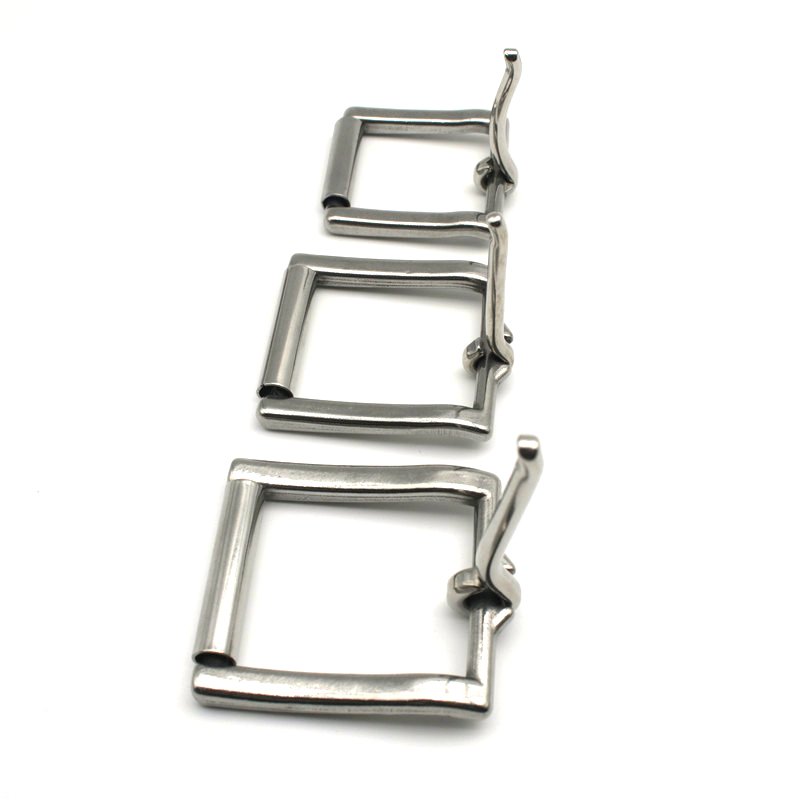 Stainless Steel Roller Belt Buckle Single Pin Tongue Prong DIY Leather Craft Bag Strap Jeans Webbing Dog Collar