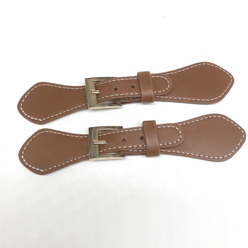 Metal buckle designer coat soft PU leather toggle button