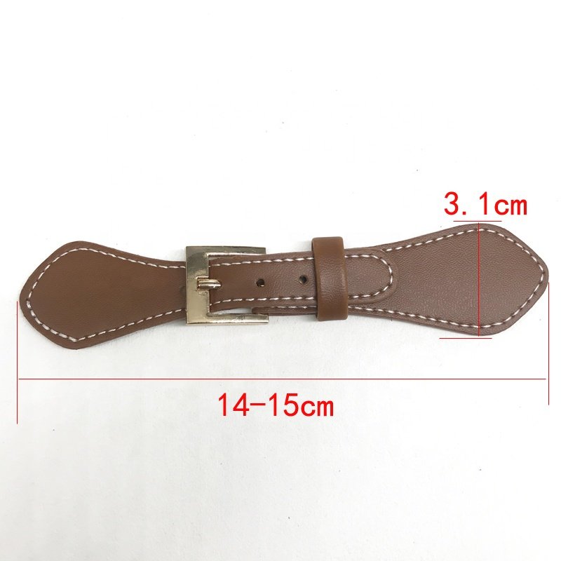 Metal buckle designer coat soft PU leather toggle button