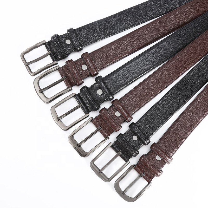 Fashion Men's Belt High Quality Business Casual Alloy Pin Buckle Belt Men's Jeans Brown Retro Waistband