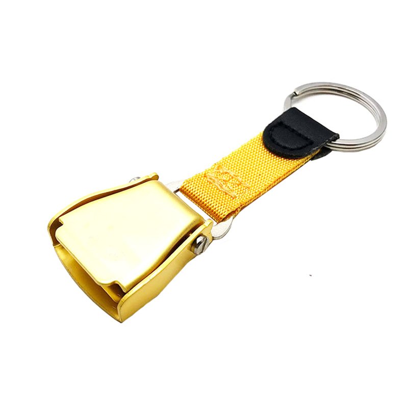 Alloy Plane Buckle Keychain Seatbelt Buckle with Laser Logo Individual Packing