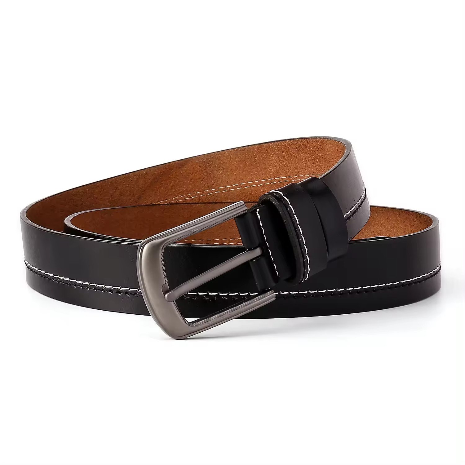 Customized Luxury Genuine Cowhide Leather Belt in Factory Alloy 3.8Pin Buckle Wholesale OEM Genuine Leather Belt