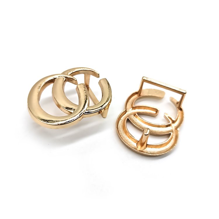 Wholesale 15mm Women Decorative Garment Straps Buckle Zinc Alloy Metal Newest Designer Western Style Golden Belt Ring Buckle