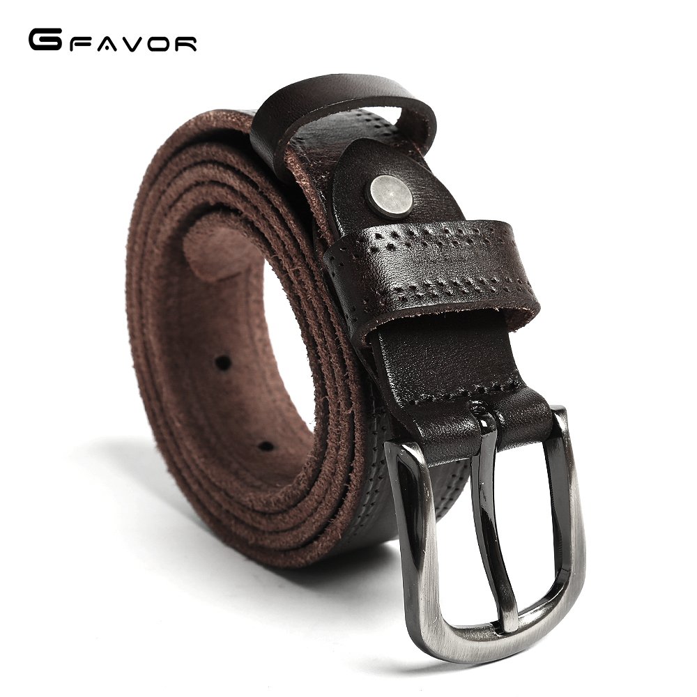vintage Italian design genuine leather belts casual adjustable belt buckles hot selling men belt