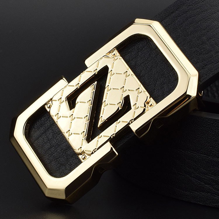 WANSHUI BELT Factory Men's Fashion golf belt Formal Business Leather Belt with pin buckle Adjustable waistband