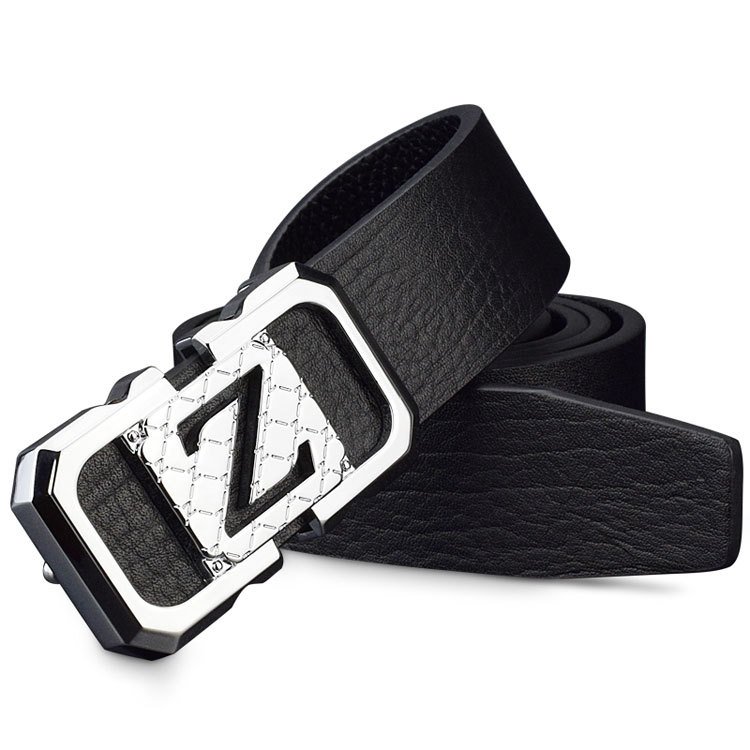 WANSHUI BELT Factory Men's Fashion golf belt Formal Business Leather Belt with pin buckle Adjustable waistband