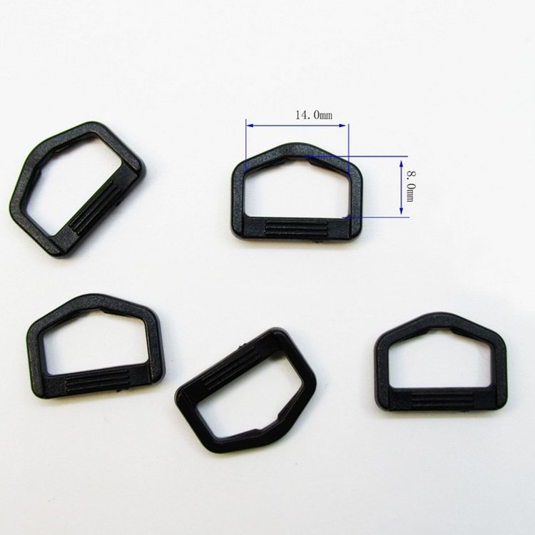 Factory Sale High Quality Plastic D Shape Adjusters Strap Plastic D Ring Buckle for Bag Belt