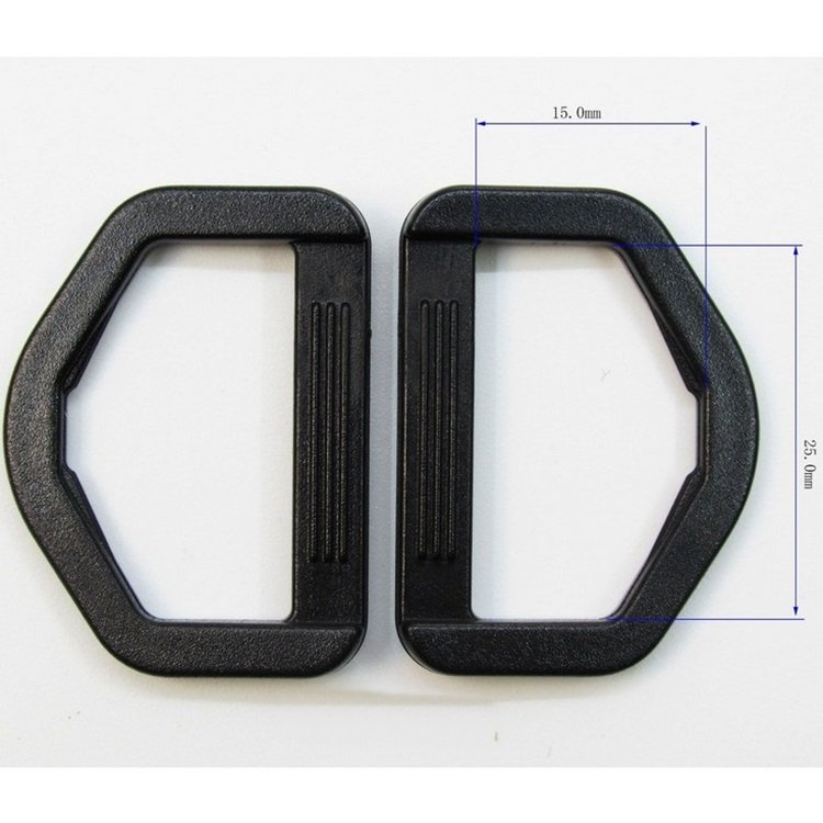 Factory Sale High Quality Plastic D Shape Adjusters Strap Plastic D Ring Buckle for Bag Belt