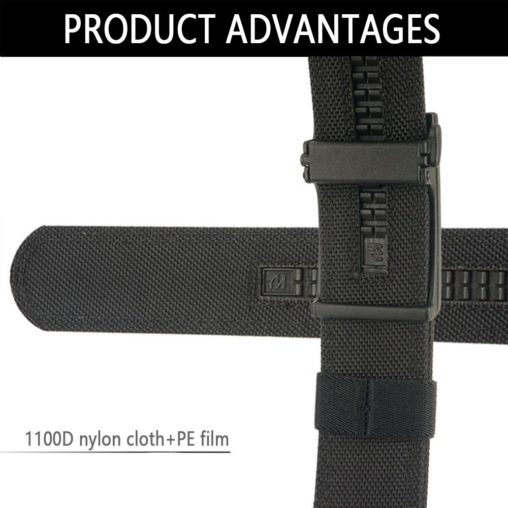 New design customized non porous waist belt hunting and hiking outdoor fabric metal automatic buckle nylon belt woven waist belt