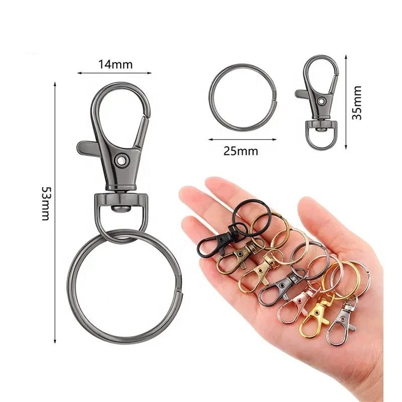 Meetee BK416 25mm DIY Handmade Keychain Pendant Lobster Clasp and Swivel Key Buckle Bag Accessories for Luggage