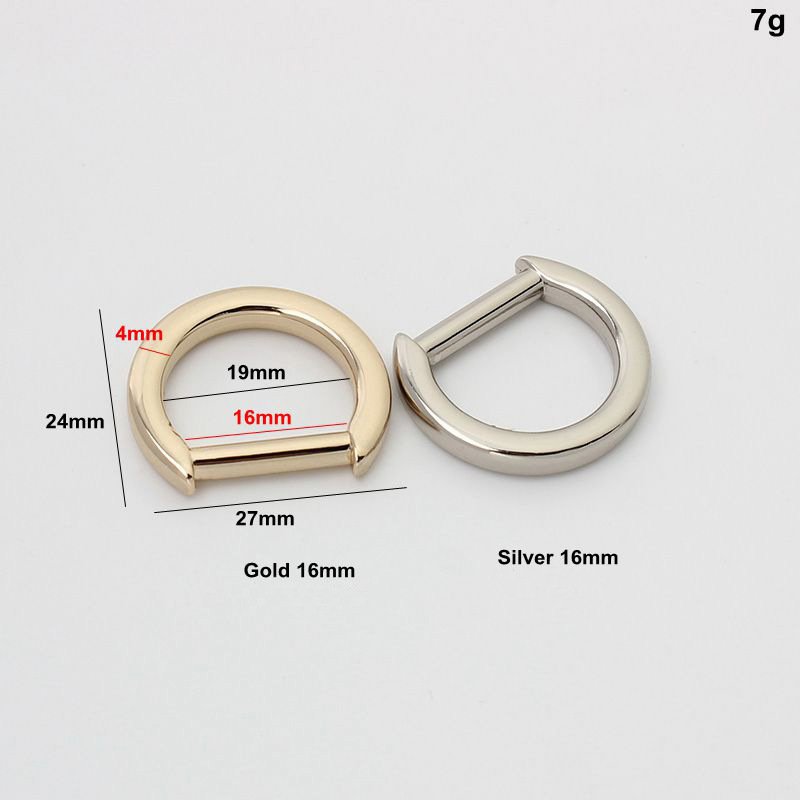 custom screw D Buckle Half Ring Shoulder Strap Link Ring Detachable D Buckle Hardware Accessories for Bags