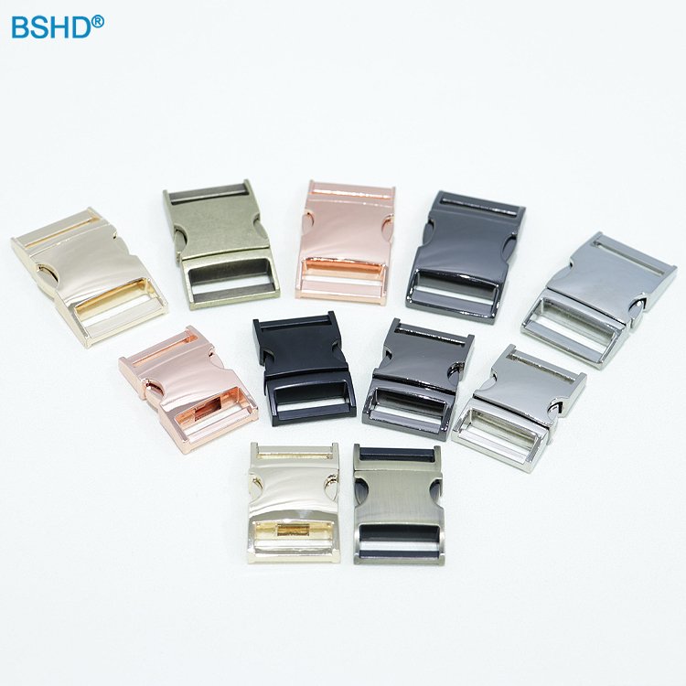 OEM Pet Accessories Hardware 15mm Metal Dog Collar Side Quick Release Buckle For Dog Leash And Backpack