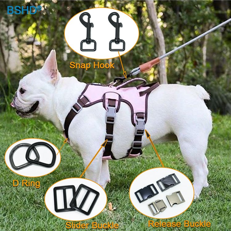 OEM Pet Accessories Hardware 15mm Metal Dog Collar Side Quick Release Buckle For Dog Leash And Backpack