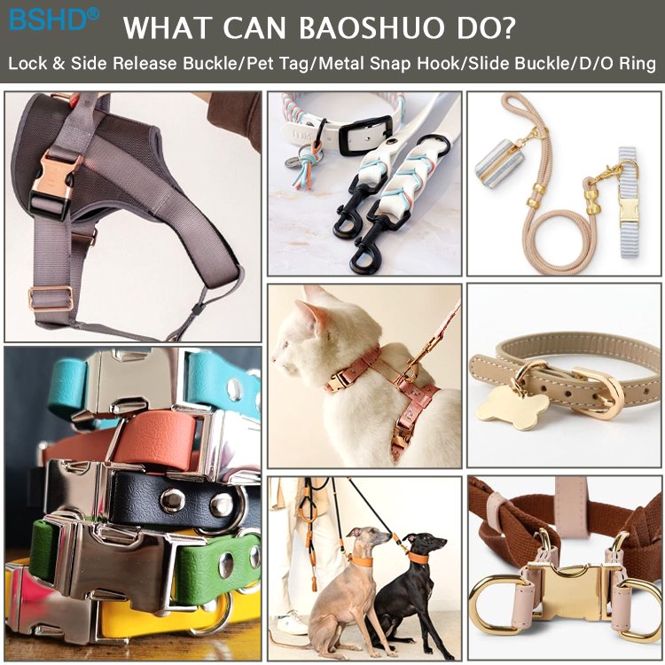 OEM Pet Accessories Hardware 15mm Metal Dog Collar Side Quick Release Buckle For Dog Leash And Backpack