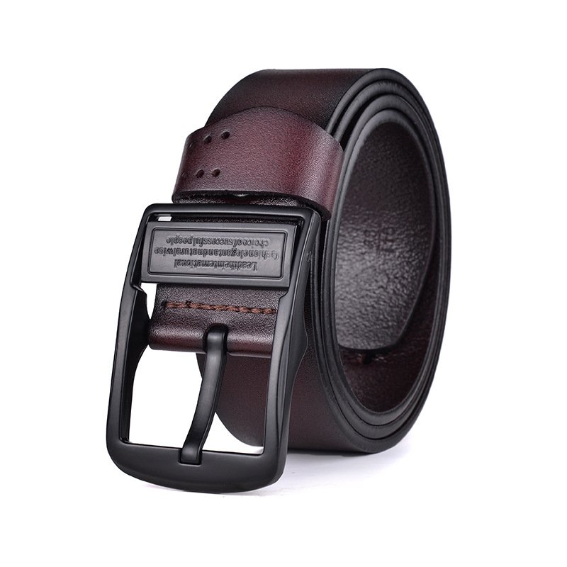 Men's pin buckle belt genuine leather belt buckle belt, cowhide belt, simple fashion waistband