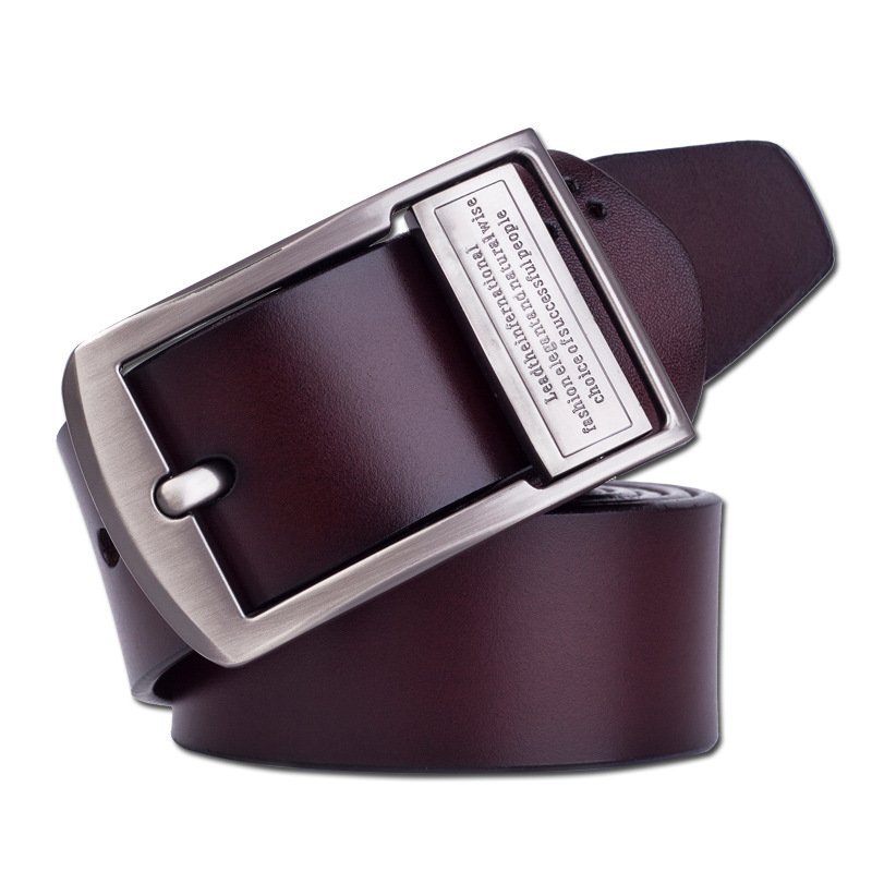 Men's pin buckle belt genuine leather belt buckle belt, cowhide belt, simple fashion waistband