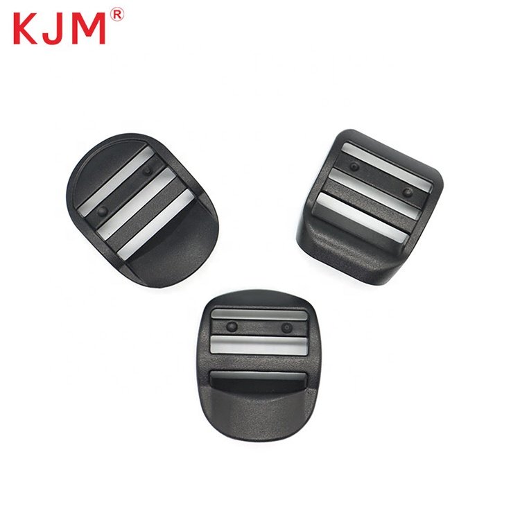 Backpack handbag parts accessories plastic 1inch webbing adjustable black ladder lock buckle