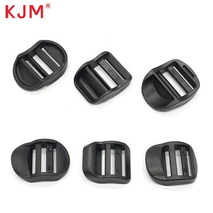 Backpack handbag parts accessories plastic 1inch webbing adjustable black ladder lock buckle