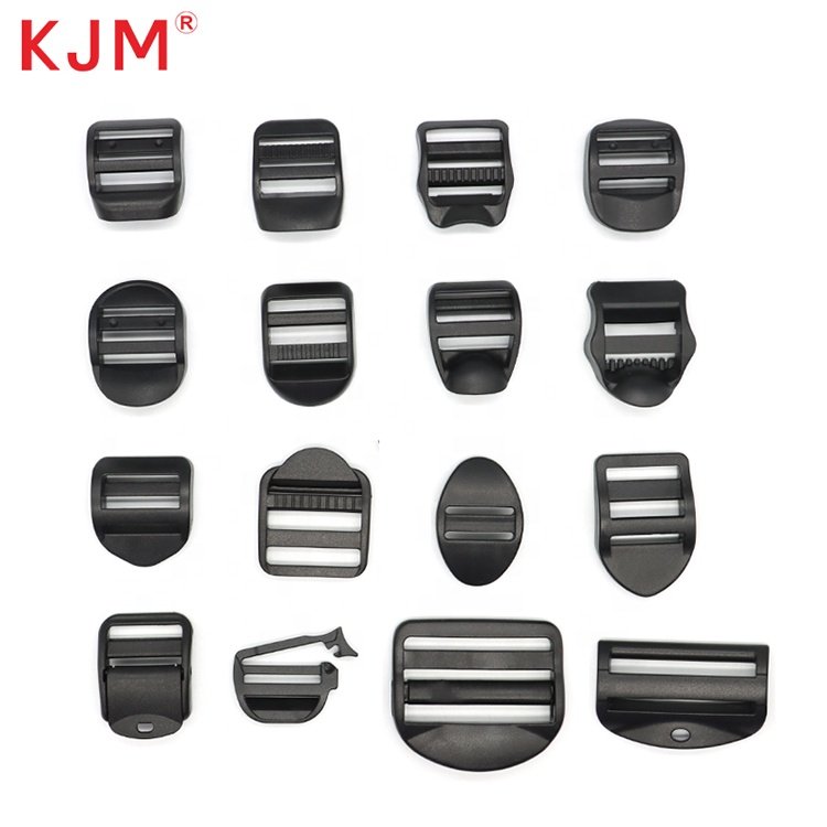Backpack handbag parts accessories plastic 1inch webbing adjustable black ladder lock buckle