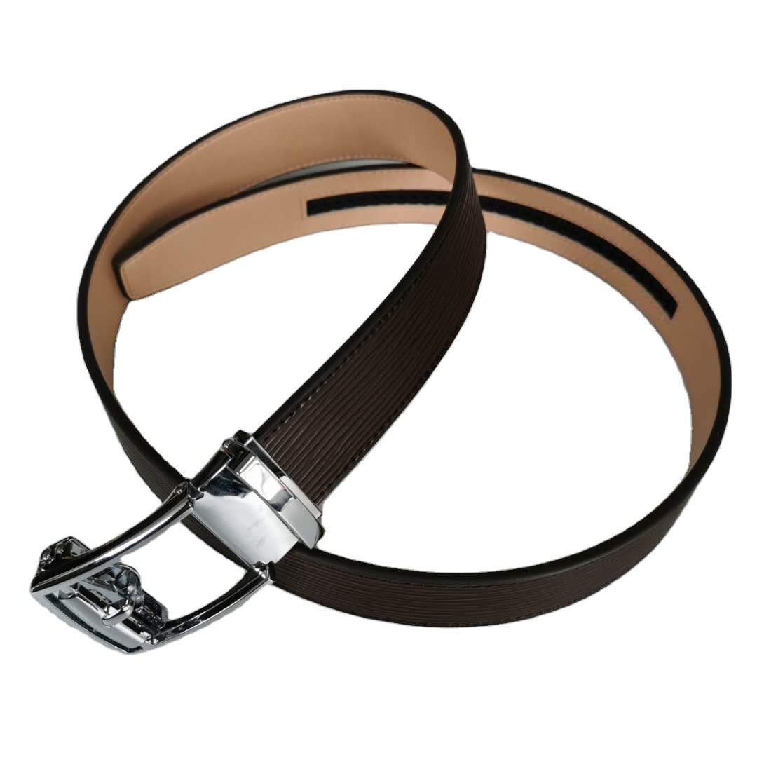 Hot selling Business Mens Real Leather with Automatic Sliding Buckle Belts genuine crocodile belts belt for men