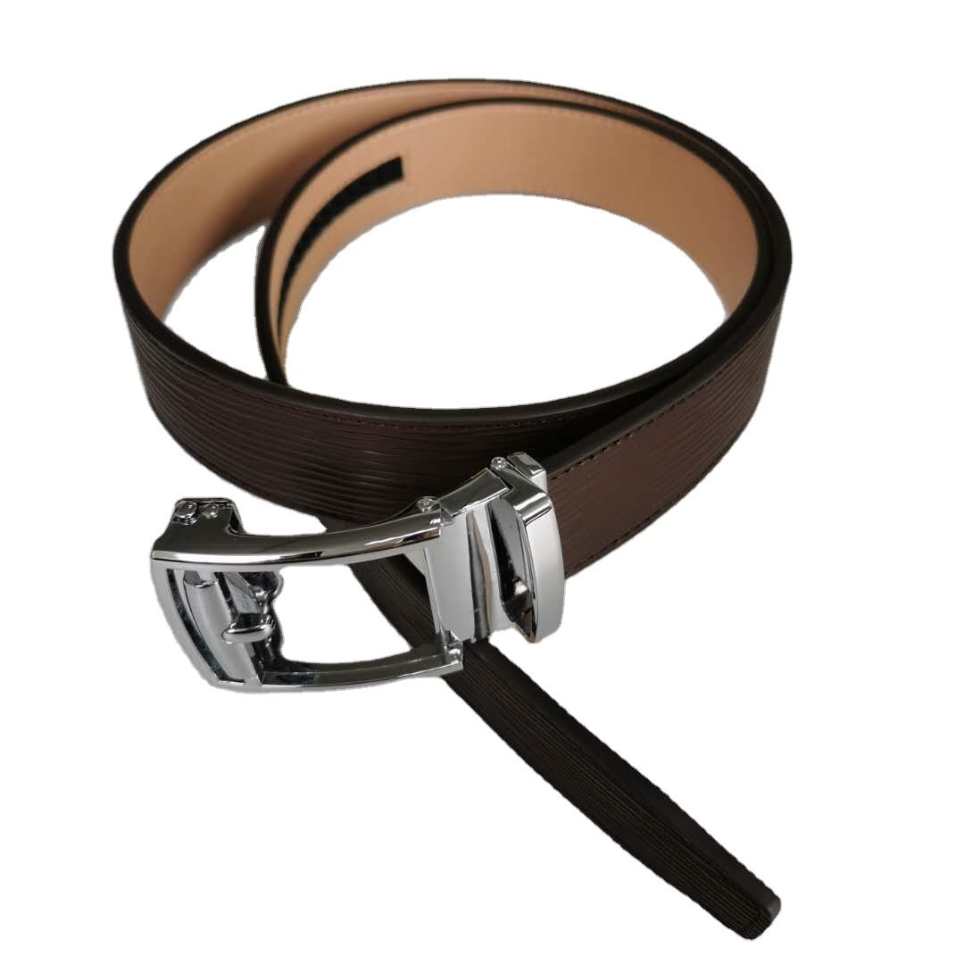 Hot selling Business Mens Real Leather with Automatic Sliding Buckle Belts genuine crocodile belts belt for men