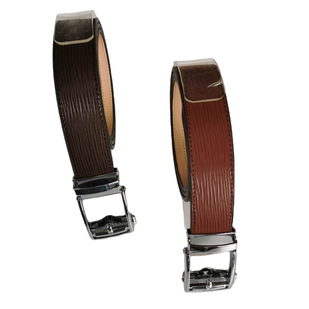 Hot selling Business Mens Real Leather with Automatic Sliding Buckle Belts genuine crocodile belts belt for men
