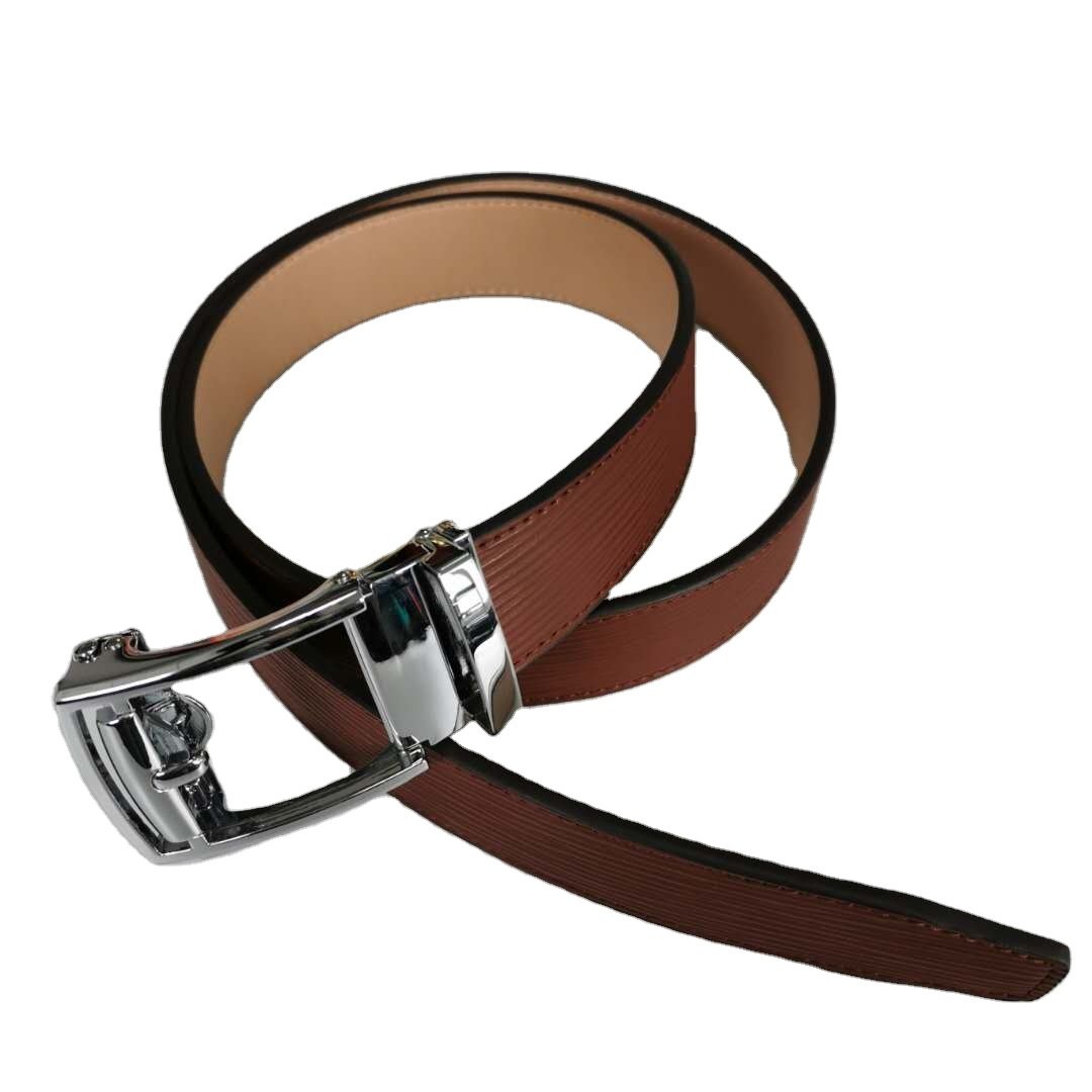 Hot selling Business Mens Real Leather with Automatic Sliding Buckle Belts genuine crocodile belts belt for men