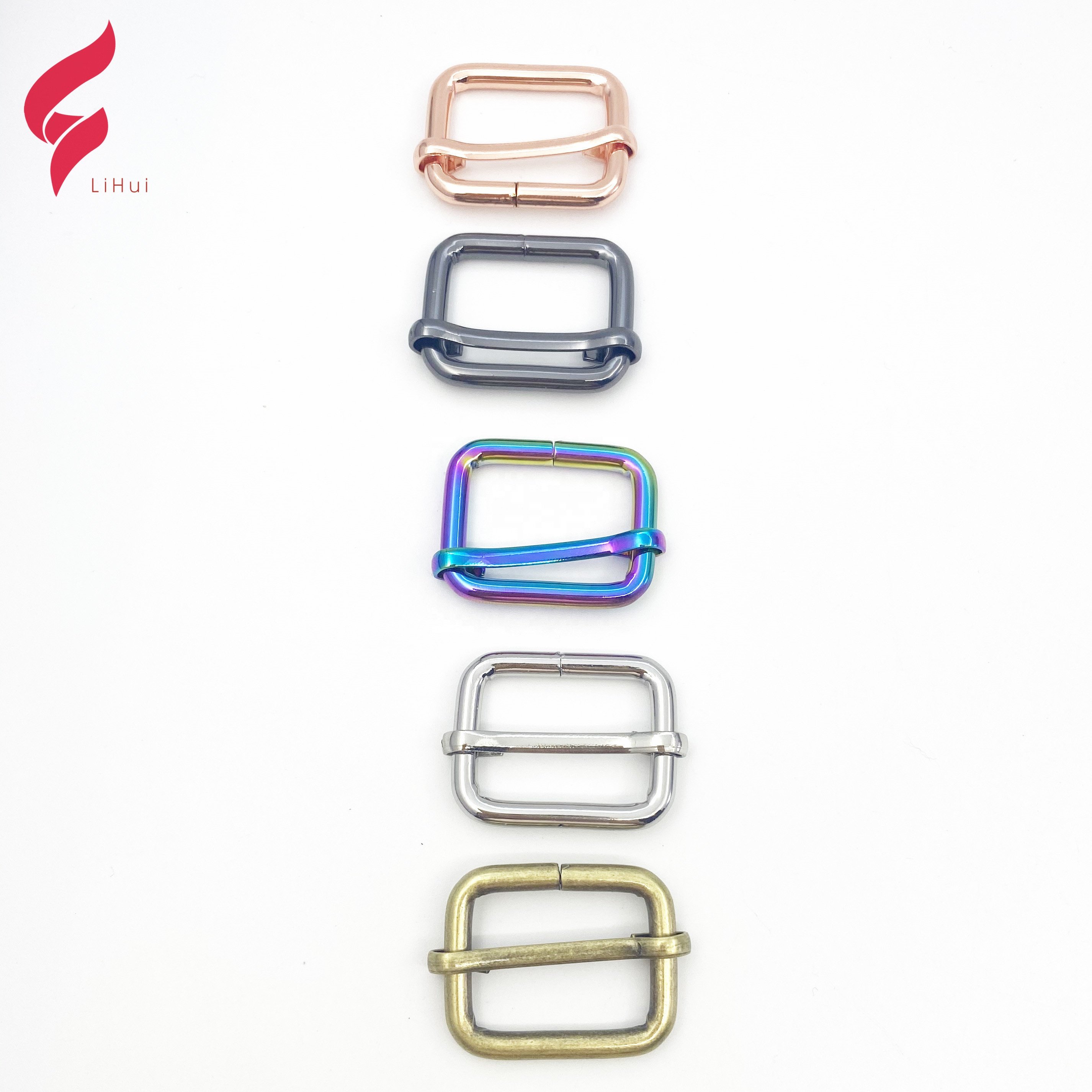 Pass SGS test bag making accessories 1 inch rectangular slide buckle 25mm metal adjuster buckle side release buckle for handbag
