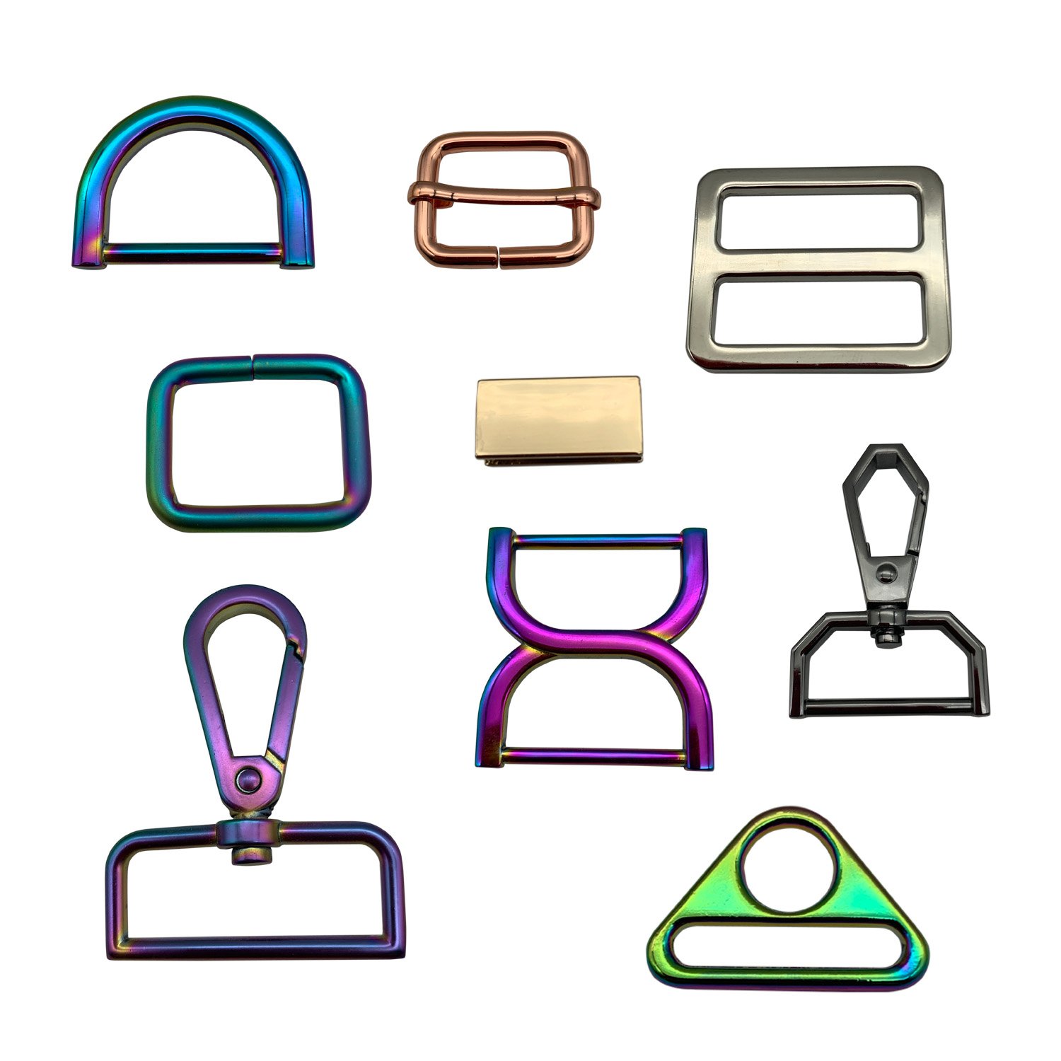 Pass SGS test bag making accessories 1 inch rectangular slide buckle 25mm metal adjuster buckle side release buckle for handbag