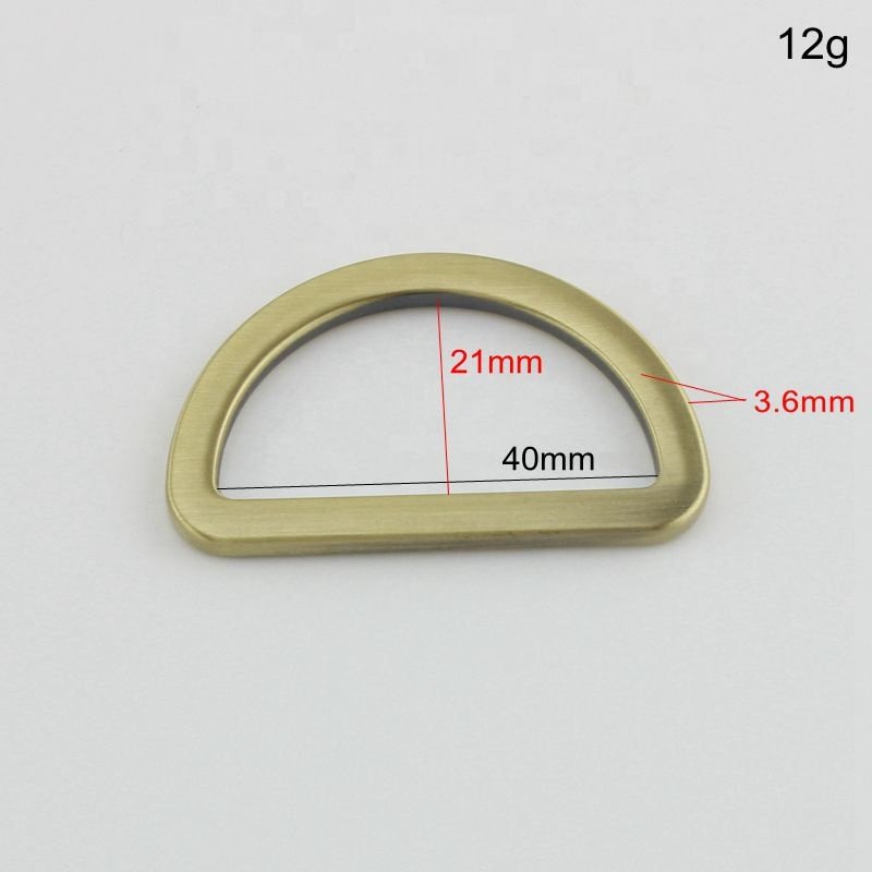 Nolvo World 40mm 1.5" Metal Flat Die Cast Snap Belt Hooks Metal D Rings Buckle For Handbag Accessories