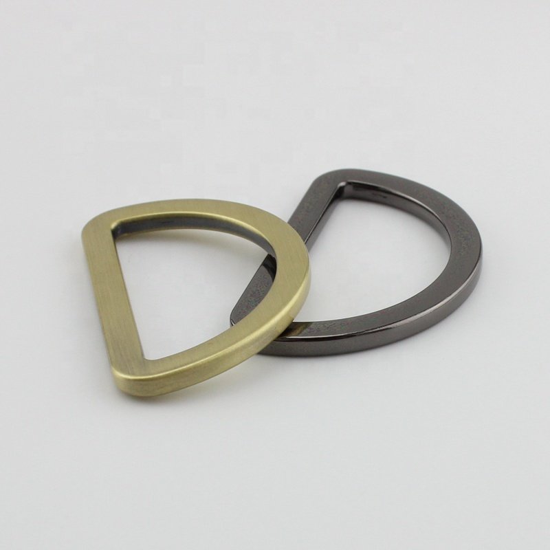 Nolvo World 40mm 1.5" Metal Flat Die Cast Snap Belt Hooks Metal D Rings Buckle For Handbag Accessories