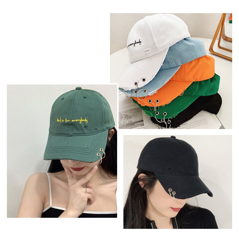 Wholesale Fashion Metal baseball Cap Accessories C-Shaped Detachable Screw Horseshoe Ring Buckle