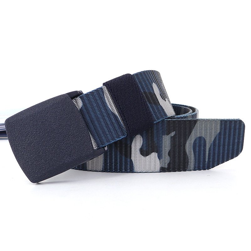 Manufacturers hot-selling camouflage belt outdoor training mountaineering nylon polyester canvas camping lightweight belt