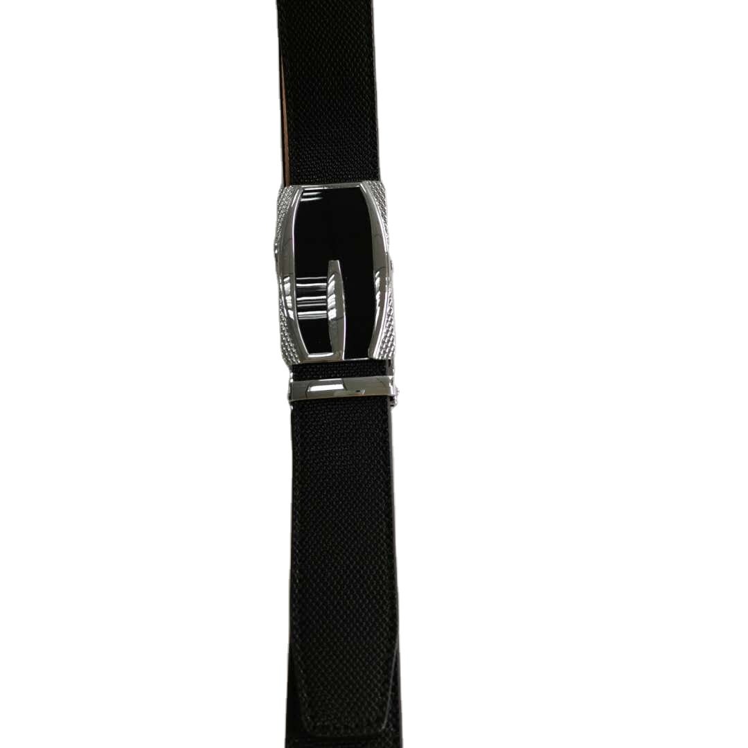2024 New Design Simple Business Mens Split & PU Leather with Automatic Sliding Buckle Belts genuine crocodile belts belt for men